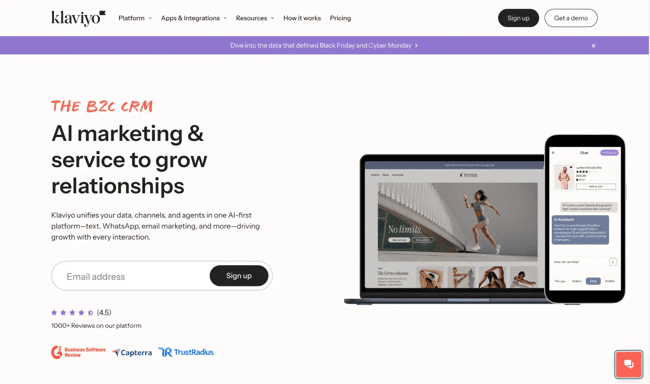email marketing automation platforms, klaviyo
