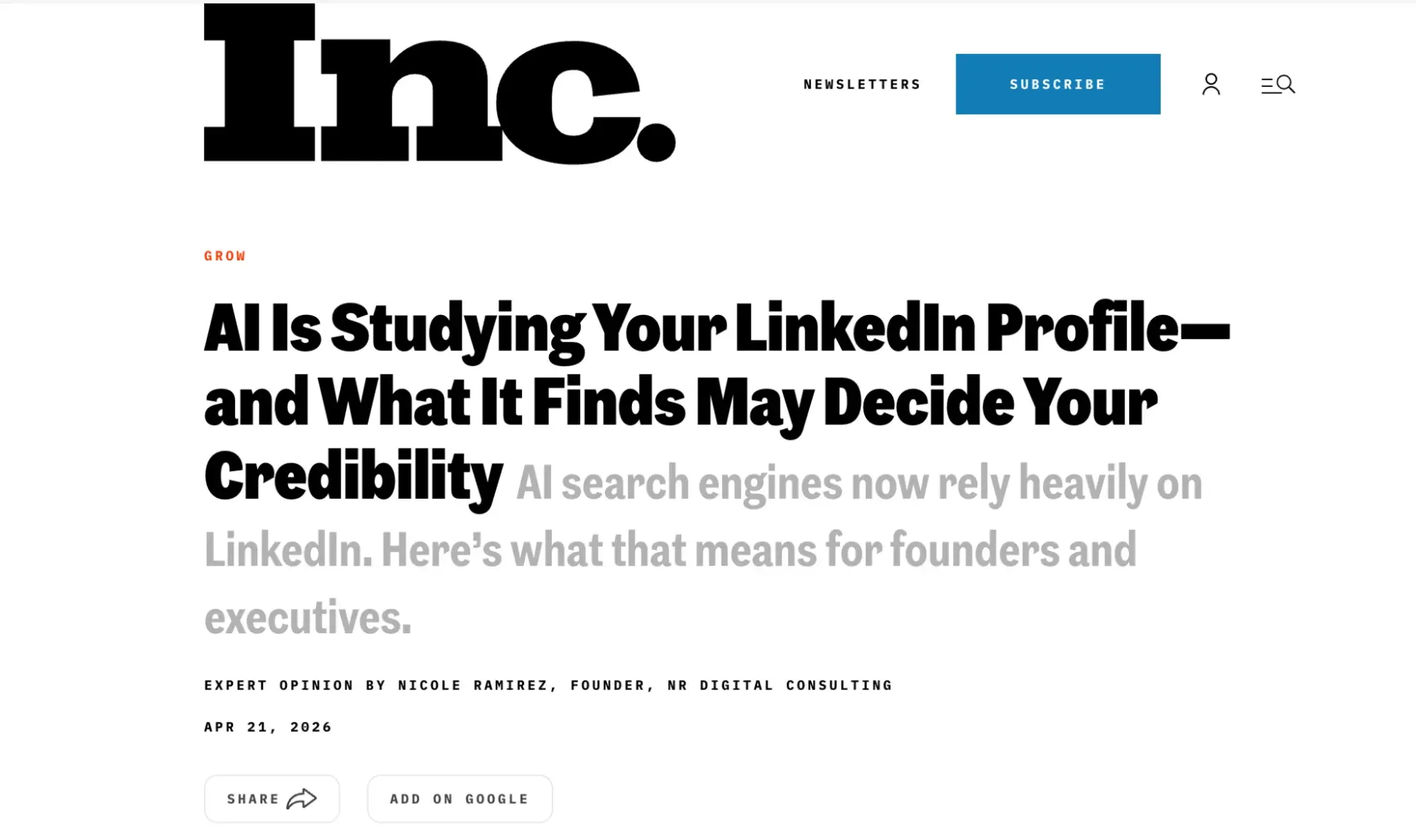 Semrush research study with LinkedIn, AI is studying your LinkedIn profile — and what it finds may decide your credibility